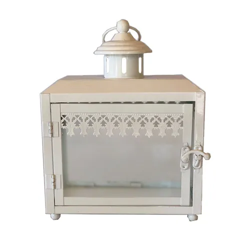 White Decorative Rectangular Lantern