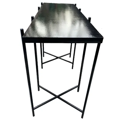 Black Rectangular Collapsible Table