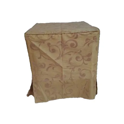 Gold Flock Light Ottoman Covers