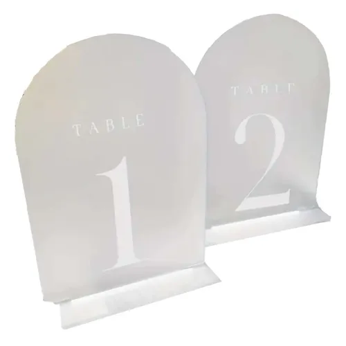 Opaque Perspex Table Number