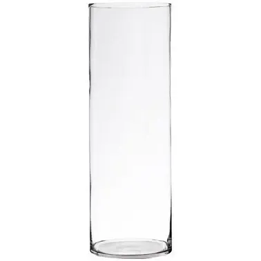 60x18cm Clear Glass Cylinder Vase