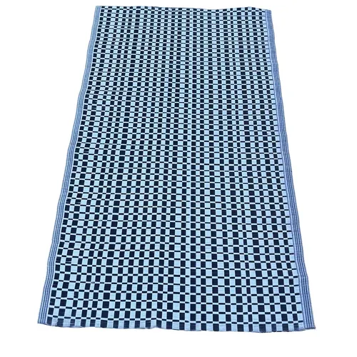Black & White Woven Squares Carpet Rug
