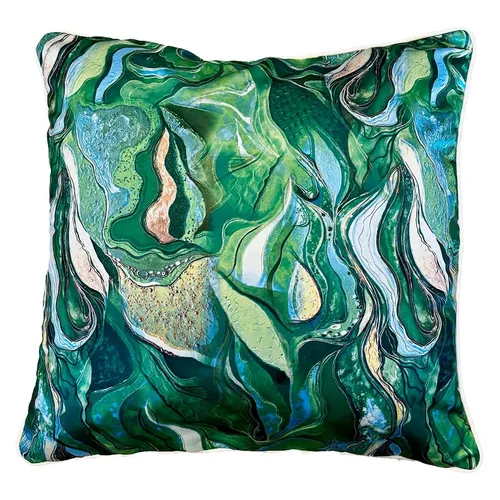 Green Psych Cushion Cover