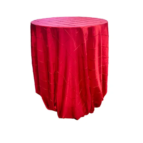 Cerise Pin-Tuck Taffeta Tablecloth