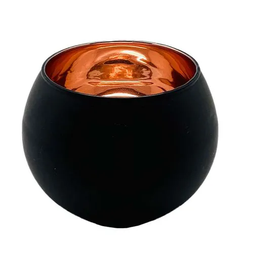 Black & Rose Gold Ball Votive