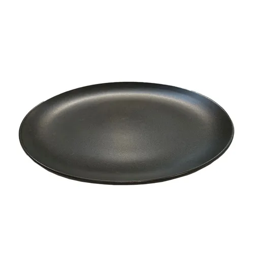 Black Stoneware Dinner Plate