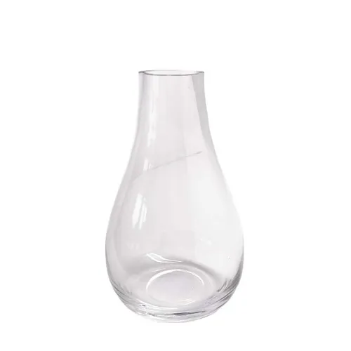 Clear Glass Teardrop Bud Vase