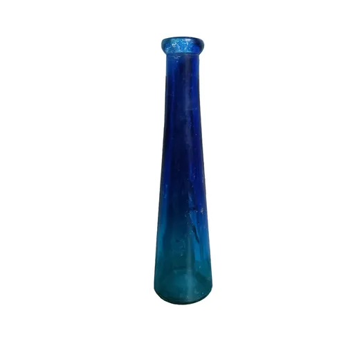 Blue Ombre Bottle Bud Vase