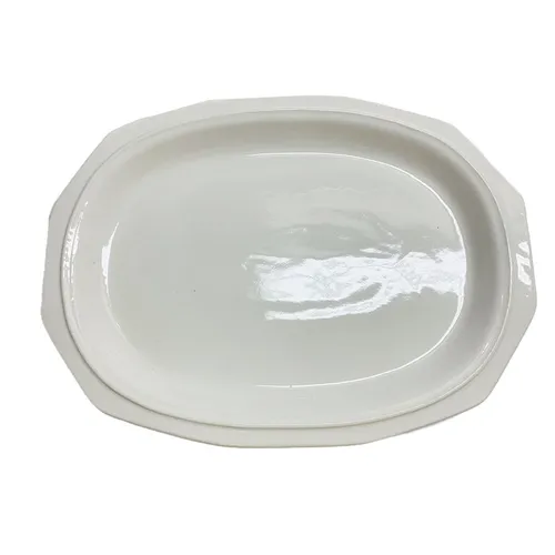 White China Platter with Rim