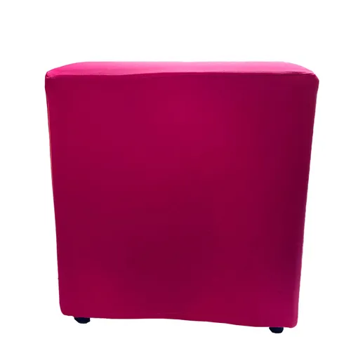 Pink Stretch Ottoman Covers 