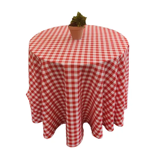 Red & White Check Cafe Tablecloth 