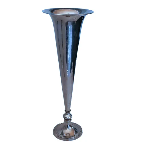 Silver Stainless Steel Flower Urn