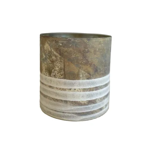 Marbled White Striped Vase
