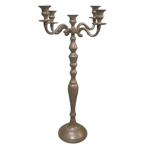 Gold Candelabra 4 Arm/5 Candle - Short