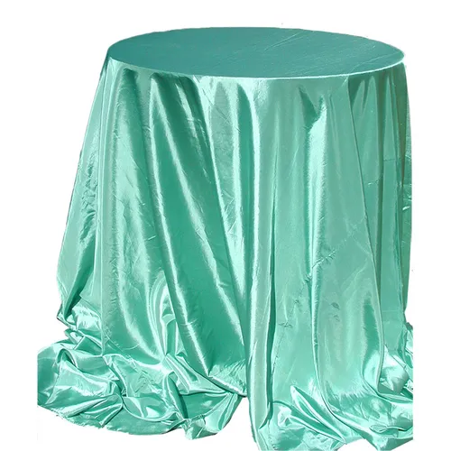 Aqua Green Taffeta Tablecloths