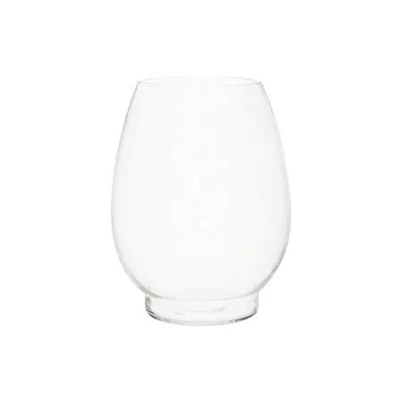 Clear Glass Egg Shaped Vase