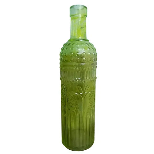 Green Bottle Bud Vase - Tall