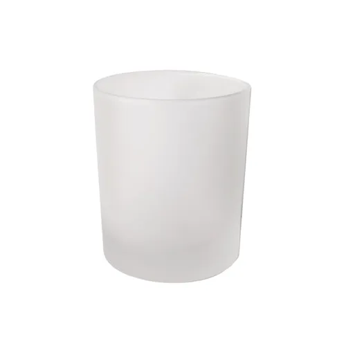 White Frosted Candle Holder