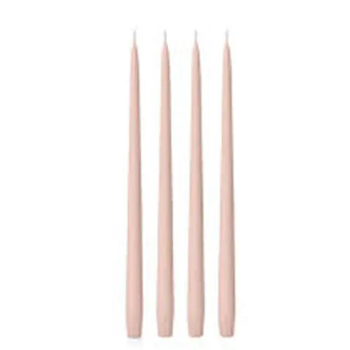 Smooth Antique Pink Tapered Dinner Candles