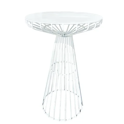White Metal Wired Cocktail Table 