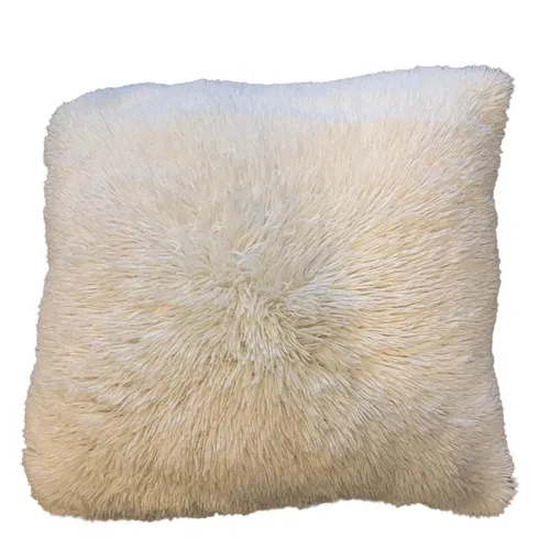 Cream Shaggy Cushion Cover