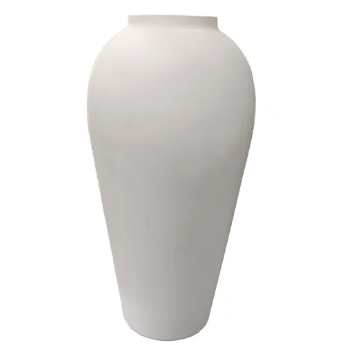 White Frosted Buttercup Vase