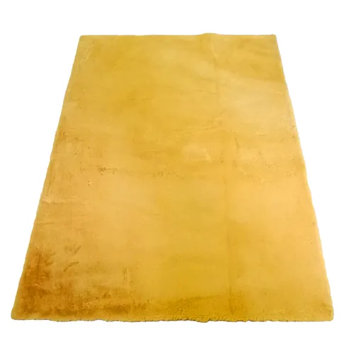 Yellow Fluffy Carpet Rug