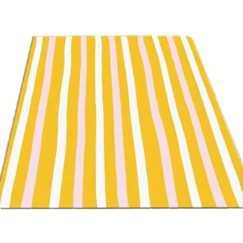 Yellow, Pink & White Carpet Rug