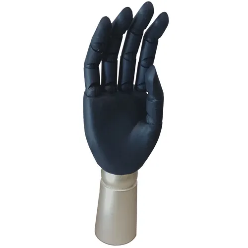 Black Poseable Wooden Art Hand