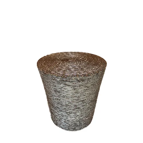 Silver & Gold Barrel side table