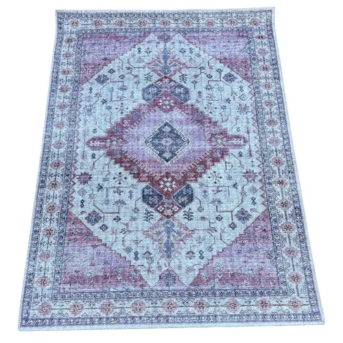 Pink & Grey Persian Carpet Rug