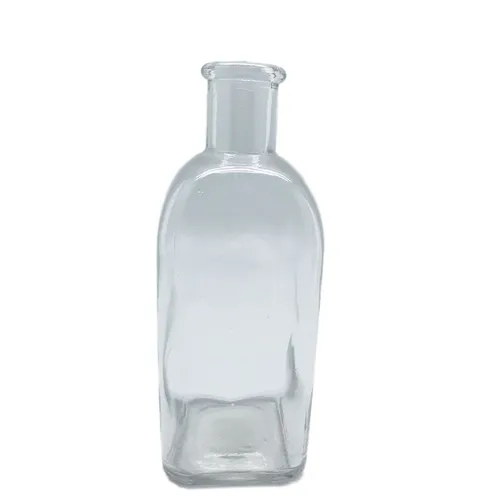 Clear Glass Square Bottle Vase