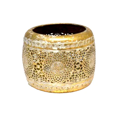 Antique Gold Lantern Vase 