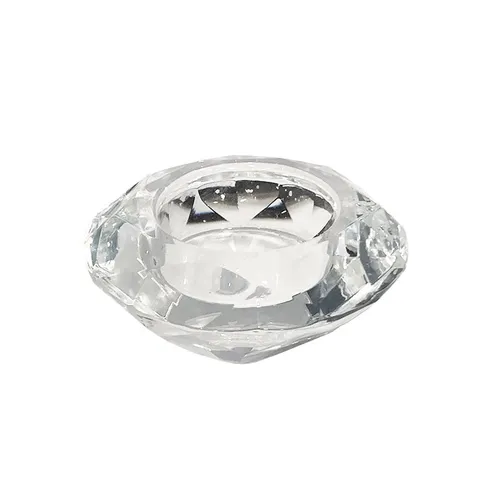 Clear Glass Crystal Tealight Holder