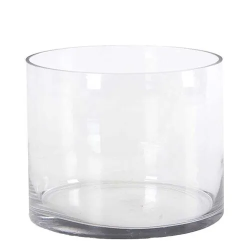 25x8cm Clear Glass Cylinder Vase