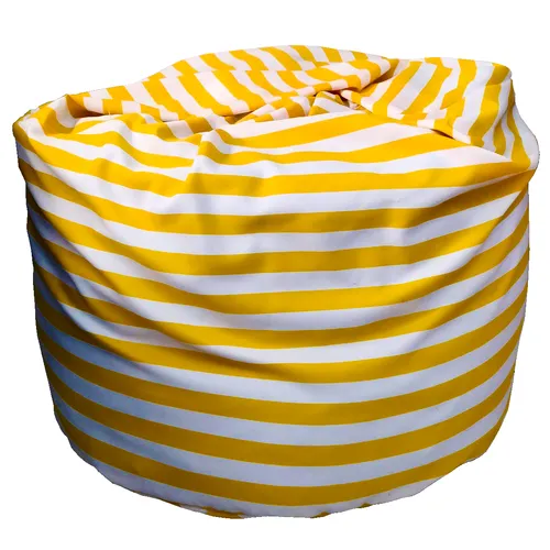 Yellow & White Stripe Bean Bags