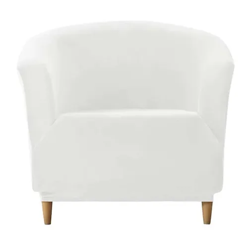 White Suede Tub Chair