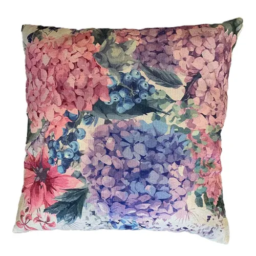 Pink Floral Cushion Cover