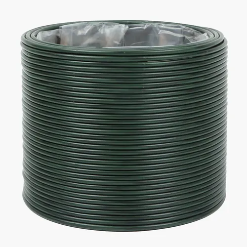 Green Layered Basket Vase