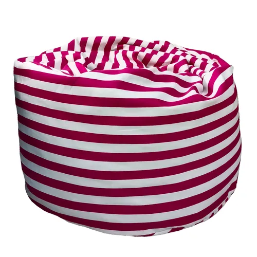 Pink & White Stripe Bean Bags