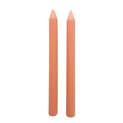 Smooth Tapered Orange Dinner Candle