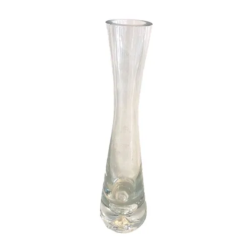 Clear Glass Hourglass Bud Vase