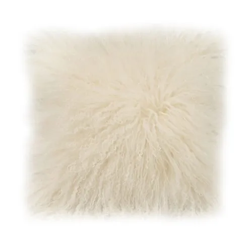 Ivory Shaggy Cushion Cover