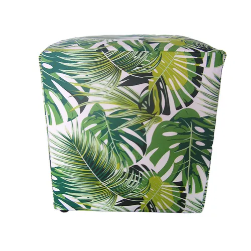 Tropical Leaf Ottoman Cover
