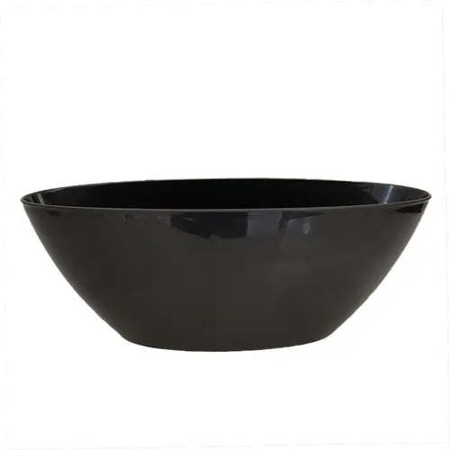Large Black Boat Vase