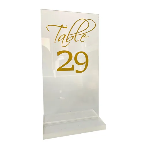 Gold Perspex Table Numbers