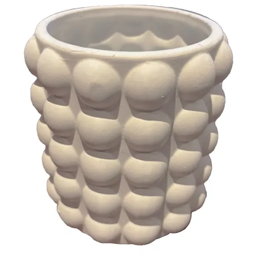 White Bubble Ceramic Pot