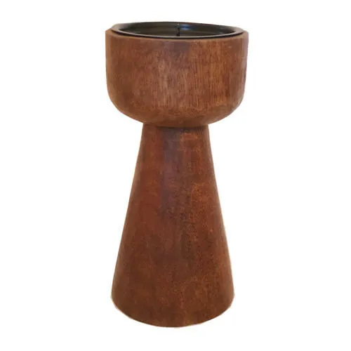 Wooden Oslo Candleholder- 20cm