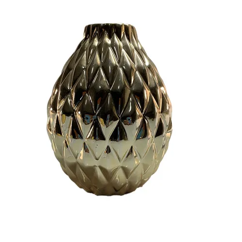 Gold Geometric Vase