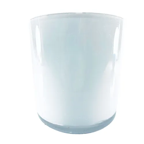 White Barrel Vase